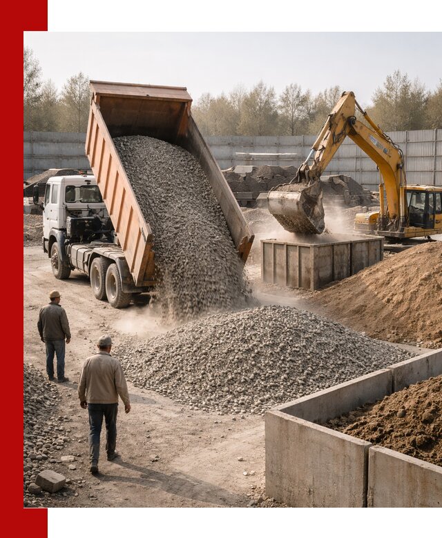 Доставка нерудных материалов с погрузкой и разгрузкой в Ногинске