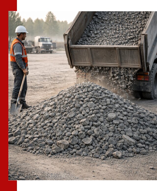 Гранитный щебень фракции 100–201 для строительства в Ногинске