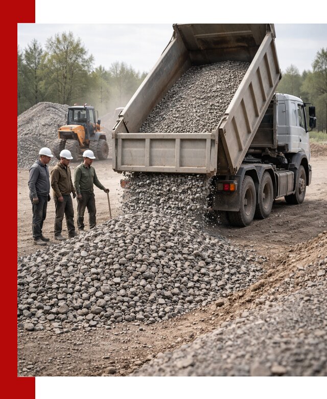 Доставка гравийного щебня фракции 70-120 в Ногинске