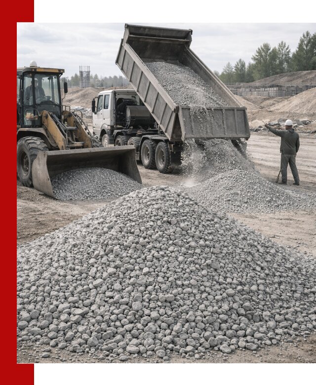 Доставка известнякового щебня фр. 5–20 в Ногинске