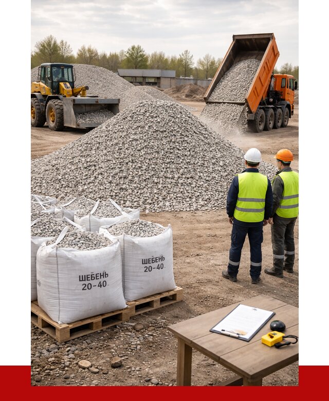 Известняковый щебень 20-40 в Ногинске от 2128 р. ПРОНЕРУДНгн