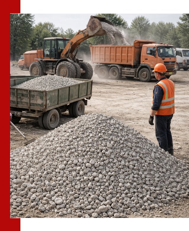 Доставка известнякового щебня фракция 20–40 в Ногинске