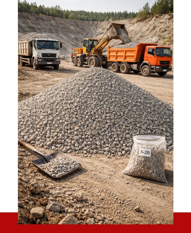 Доломитовый щебень фр. 5-20 в Ногинске от 4255 р. | ПРОНЕРУДНгн