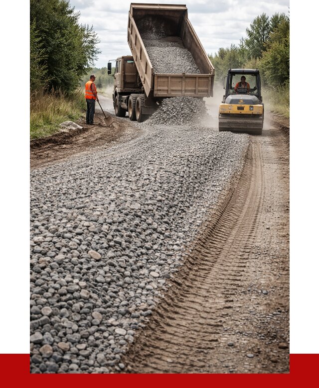 Щебень для отсыпки дороги в Ногинске от 2735 р. ПРОНЕРУДНгн