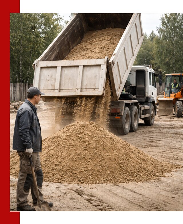Доставка и продажа песка с разгрузкой в Ногинске