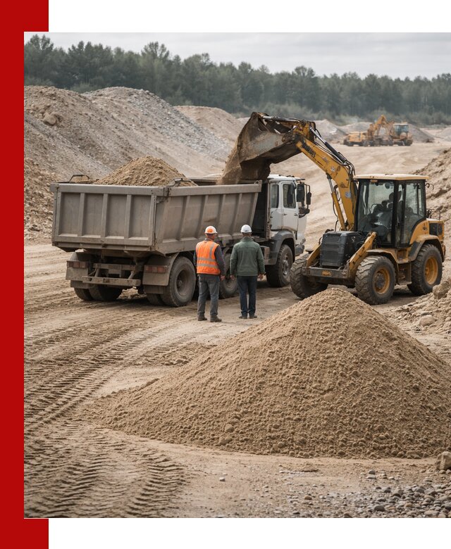 Карьерный среднезернистый песок с доставкой в Ногинске