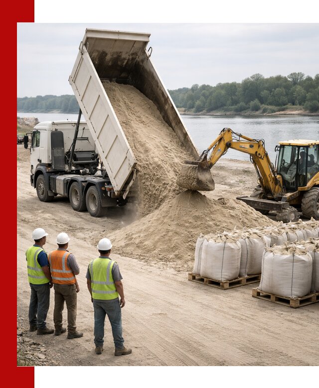 Доставка речного песка в Ногинске самосвалами и погрузкой