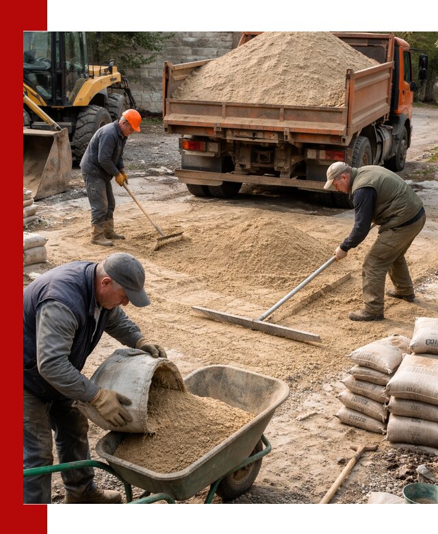 Поставка песка для стяжки в Ногинске с быстрой доставкой