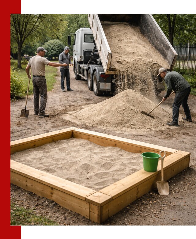 Песок для песочницы с доставкой в Ногинске недорого и чистый