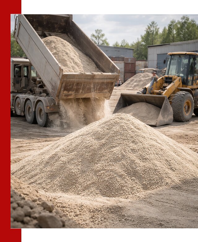 Кварцевый песок с доставкой в Ногинске для строительных работ