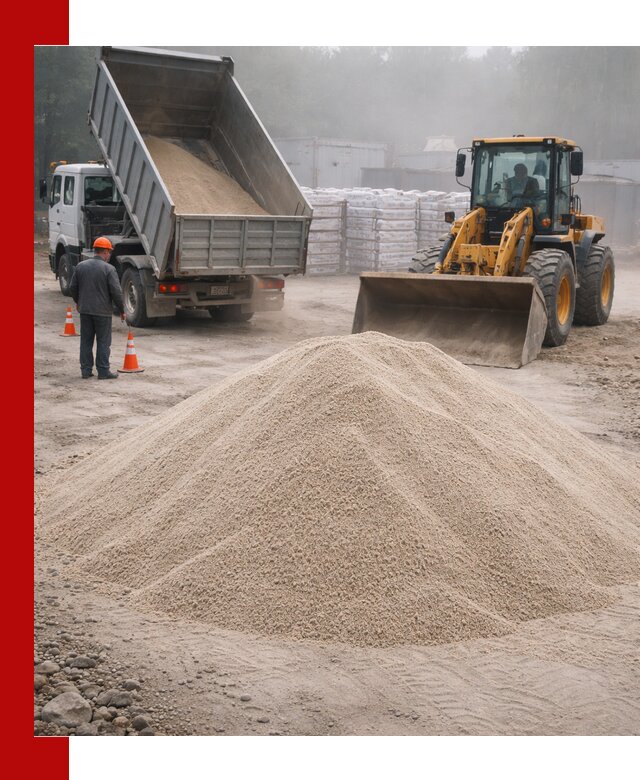 Кварцевый песок фракция 0–8 для стройработ в Ногинске