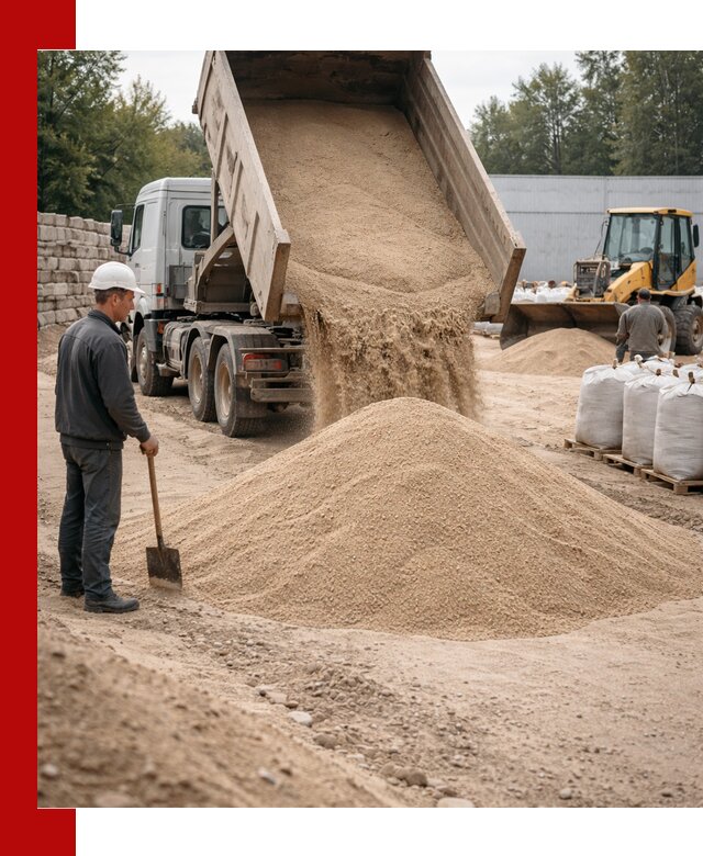 Кварцевый песок фракция 0–3 мм с доставкой в Ногинске