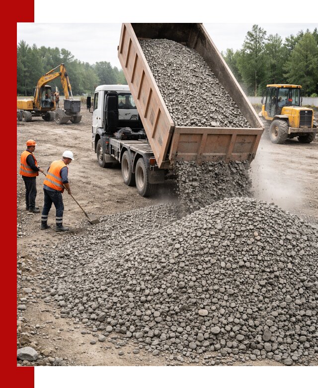 Доставка гравия фракции 40-70 в Ногинске оптом и в розницу