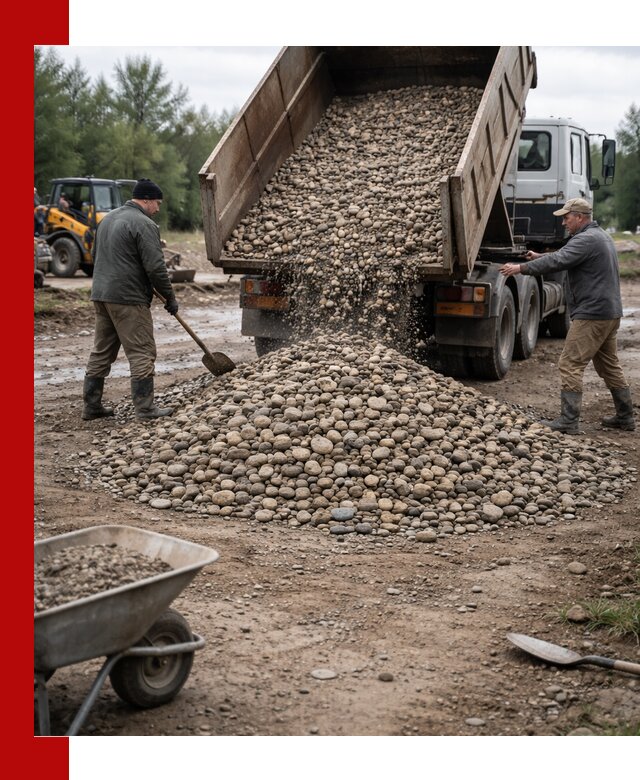 Доставка гальки речной оптом и в розницу в Ногинске