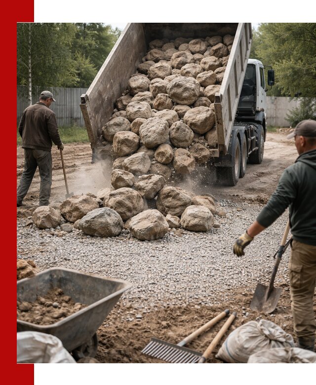 Доставка и укладка булыжника в Ногинске