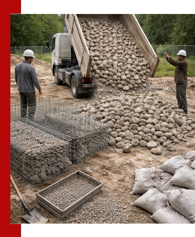 Камень для габионов фракция 70–151 в Ногинске