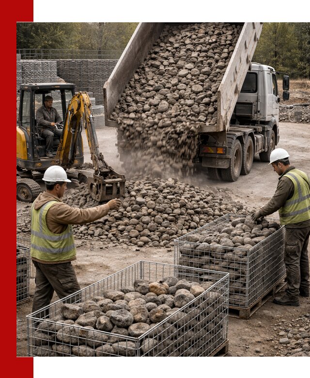 Камень для габионов фракция 100–201 в Ногинске