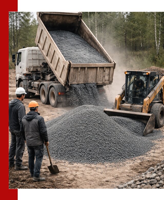 Гранитный отсев 0-5 с доставкой и разгрузкой в Ногинске