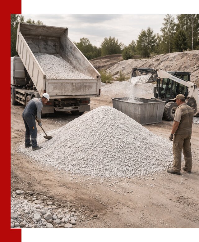 Доставка и продажа белой мраморной крошки в Ногинске