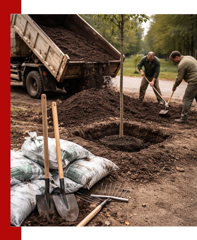 Грунт для посадки деревьев в Ногинске — доставка и подготовка почвы