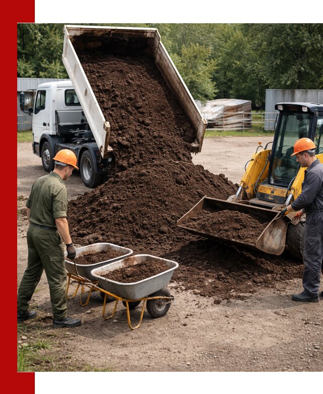 Доставка торфо-земляной смеси в Ногинске для огорода и ландшафта