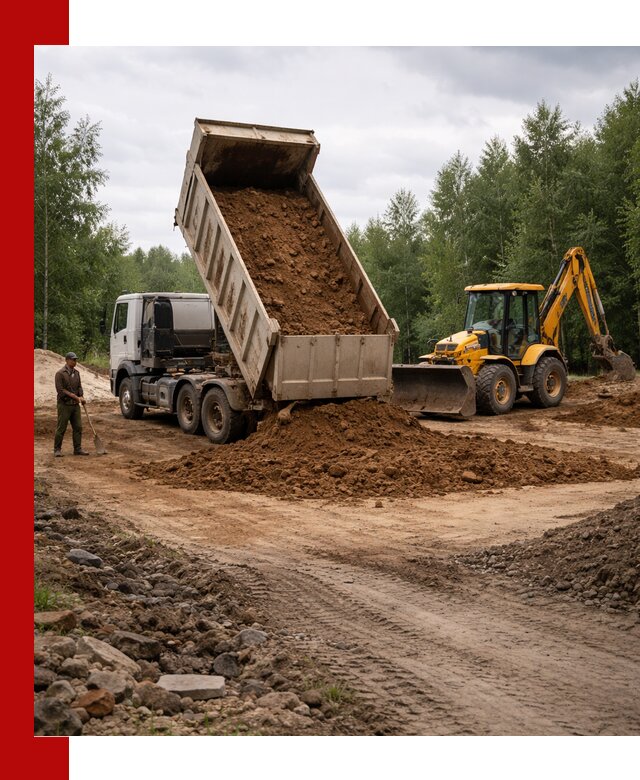 Доставка суглинка самосвалами в Ногинске подсыпка и планировка