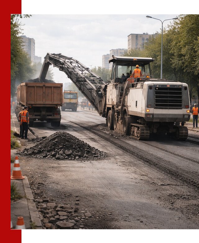 Фрезерованный асфальт в Ногинске — удаление и вывоз старого покрытия