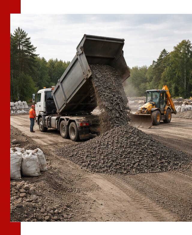 Доставка дробленого асфальта в Ногинске для дорожных работ