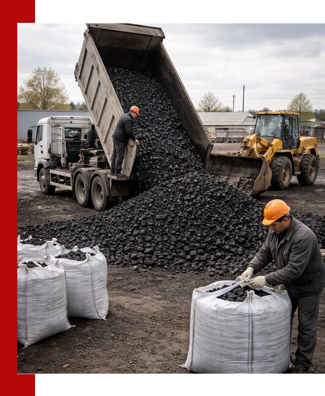 Доставка каменного угля в Ногинске оптом и в розницу