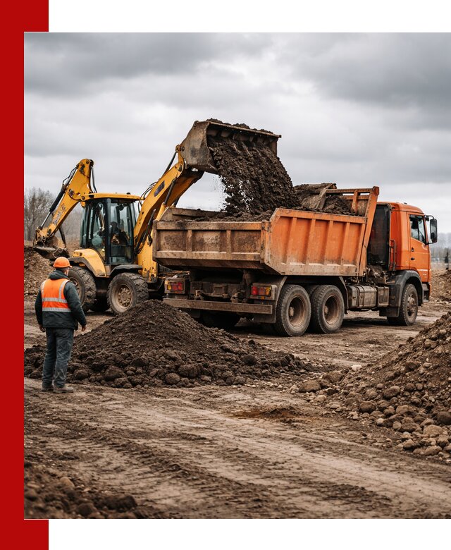 Вывоз грунта и строительного мусора в Ногинске грузовыми самосвалами