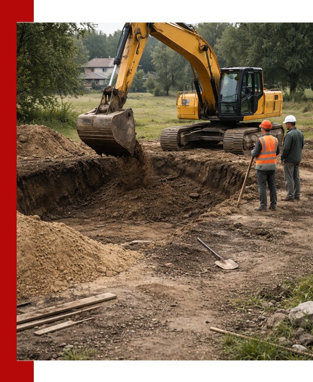 Рытье котлована под фундамент в Ногинске (быстро и недорого)