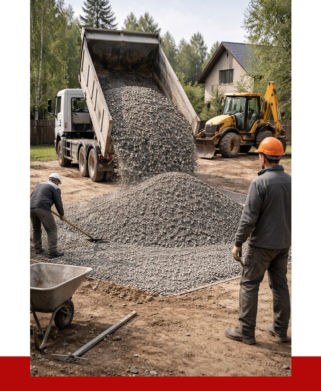 Отсыпка участка щебнем в Ногинске от 6585 р. ПРОНЕРУДНгн