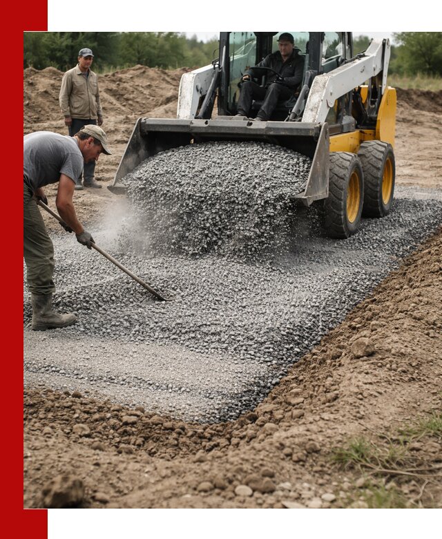 Устройство щебеночной подушки в Ногинске для дорог и фундаментов